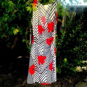 Vintage Floral Zig Zag Dress Size Small. Great Condition.